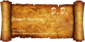 Dampf Dorina névjegykártya